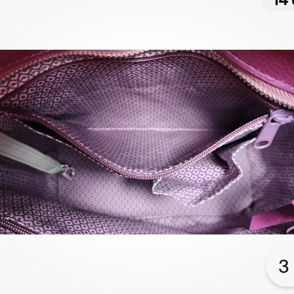 BRIGHTON CHER COLLECTION CHERIE GUAVABERRY PATENT LEATHER SHOULDER HANDBAG - Picture 5 of 6